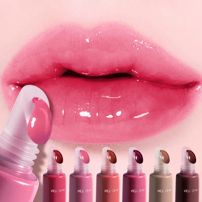 Glossy Lip Gloss, Lip Tint, and Liquid Lip Balm in 6 Shades. Lightweight, Moisturizing, and Luminous, with Long-Lasting Shine and a Natural Finish. Perfect for Any Occasion. Makes a Great Gift.