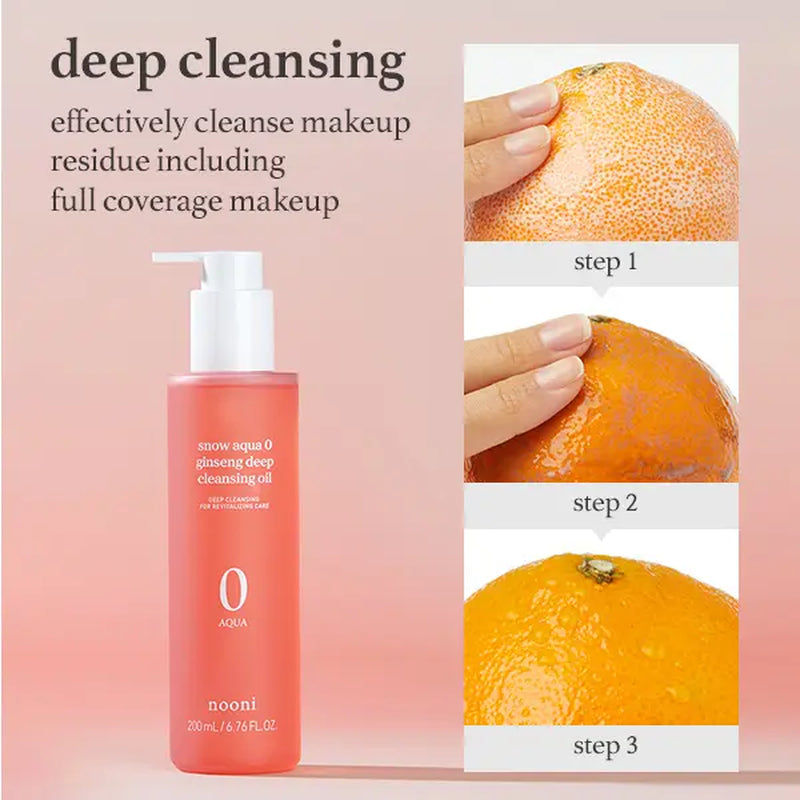 Nooni Apple Lip Tint Stain + Ginseng Cleansing Oil (Free Gift) Bundle | Glossy Lip Tint, Moisturizing Lip Care & Revitalizing Makeup Remover for Glass Skin, All Skin Types