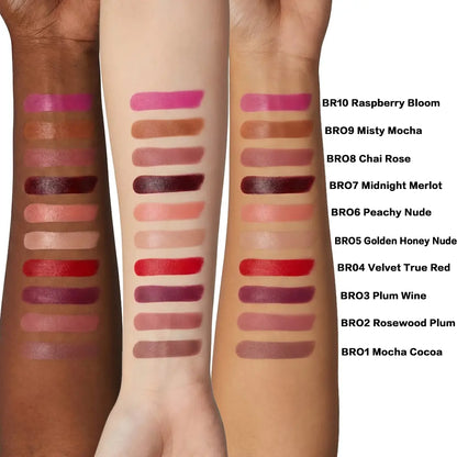 Creamy Lipstick – Rich Color Payoff & Soft Comfortable Feel Makeup Flawless Daily Chocolate Smooth Cosmetic Lipgloss