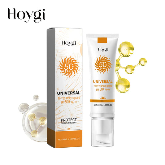 Universal Tinted Sunscreen SPF50+ PA+++ - Moisturizing Sun Lotion with Natural Light Coverage Protective