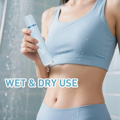 Home USB Hair Removal Dual Head Electric Cordless Body Shaver, Portable Painless Hair Removal Device, Electric Women'S Bikini Shaver, Suitable for Shaving Legs, Arms, and Armpits