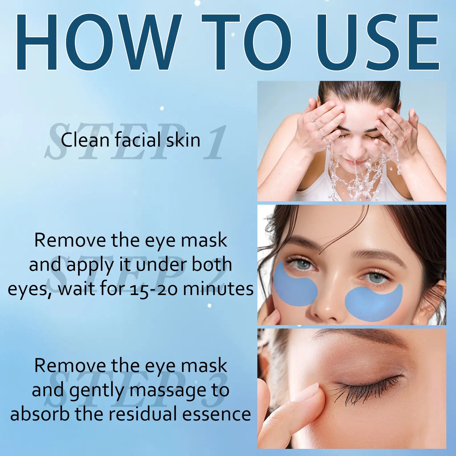 Collagen & Retinol under Eye Mask Gel, 60 Pcs Hydrate Moisturizing Deep-Hydrating Eye Masks, Collagen Eye Patches, Eye Care Product for Women and Men, Moisturizer #GLOBAL PICKS