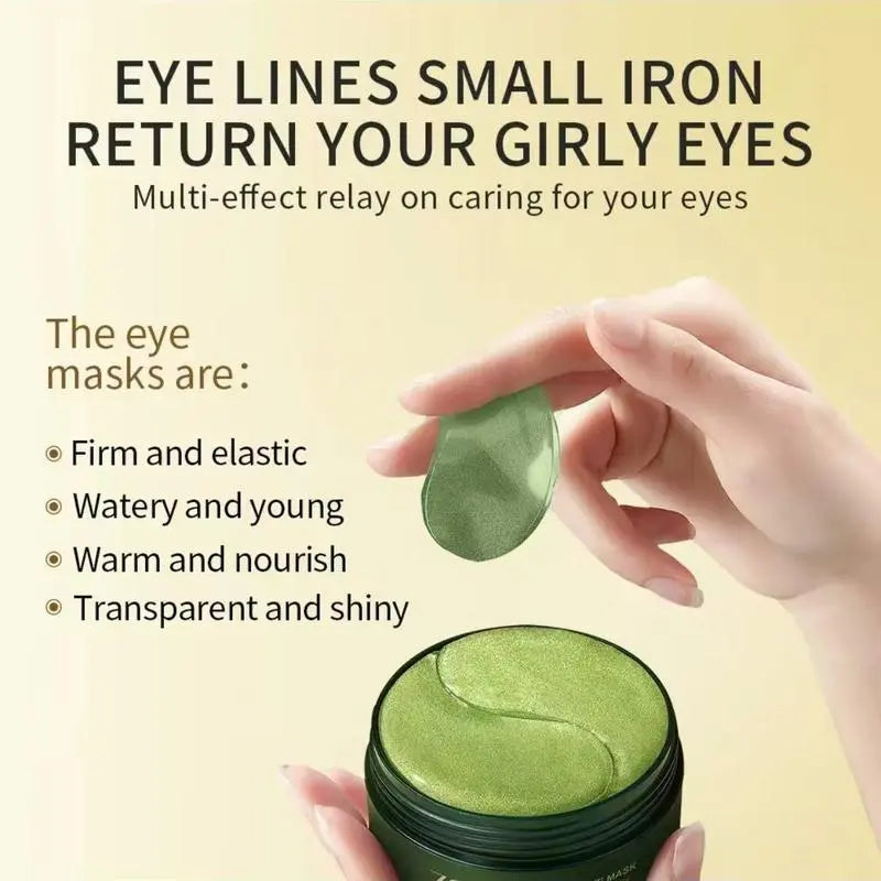 Avocado & Gold under Eye Patches 60 Pcs Day Night Eye Mask for Dark Circles Puffiness Hydrating Brightening Firming Eye Patches anti Aging Eye Care Skin Care