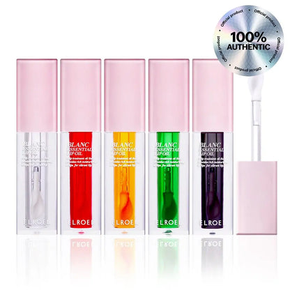 ELROEL Blanc Essential Lip Oil - Official Product 50HR Moisturizing & Hydrating Korean Lip Gloss Makeup with 6 Botanical Extracts - Lightweight, Non-Sticky Clear Essence Overnight Repair 0.15 Fl Oz #Summervibes