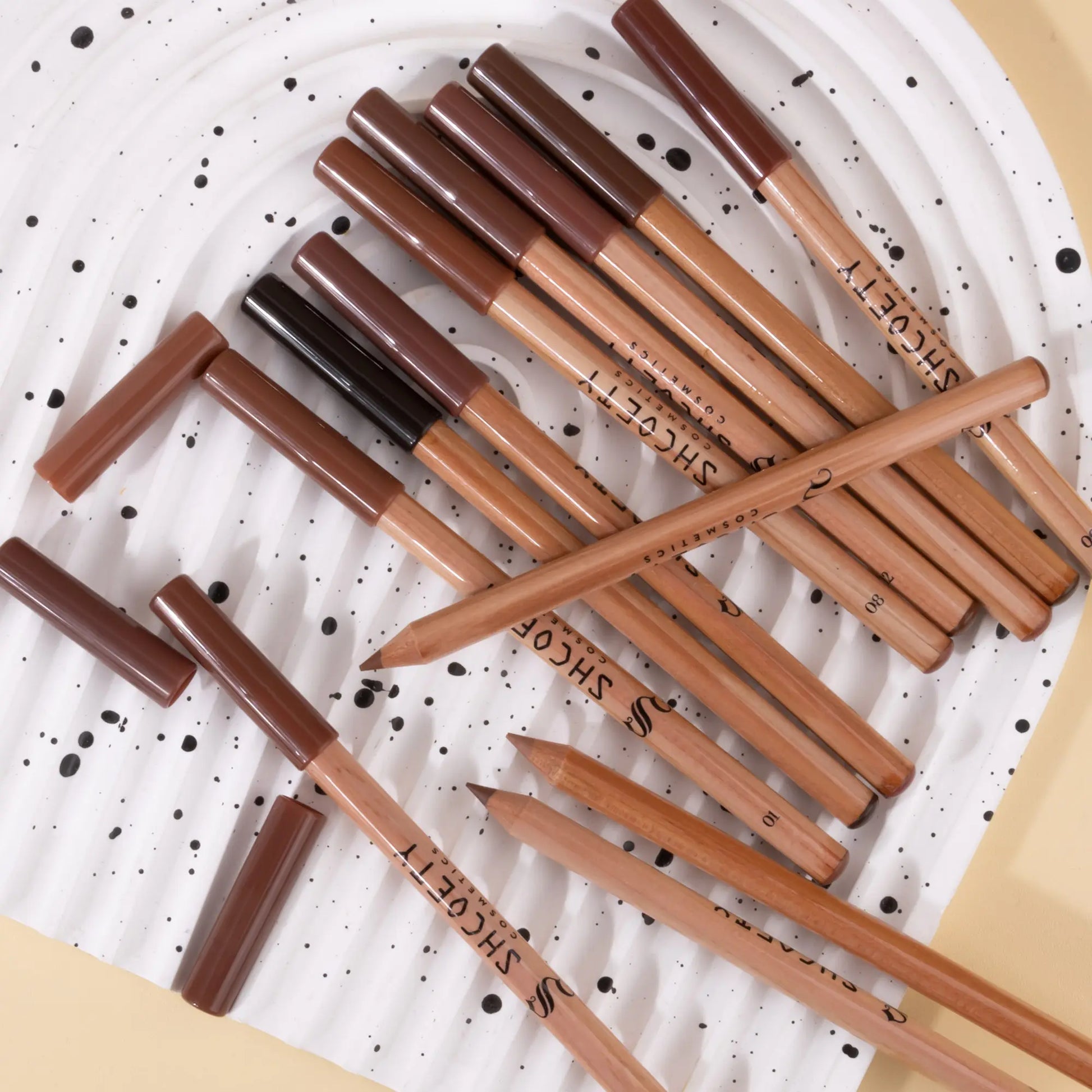 12 Pcs Nude Lip Liner Set, Natural Wood Lip Pencil Kit, Creamy Smooth Matte Formula, Long-Lasting Smudge-Resistant Lip Contour Pencils for Defined Lip Shape, Easy to Apply, Blend and Layer for Daily.