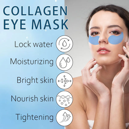 Collagen & Retinol under Eye Mask Gel, 60 Pcs Hydrate Moisturizing Deep-Hydrating Eye Masks, Collagen Eye Patches, Eye Care Product for Women and Men, Moisturizer #GLOBAL PICKS
